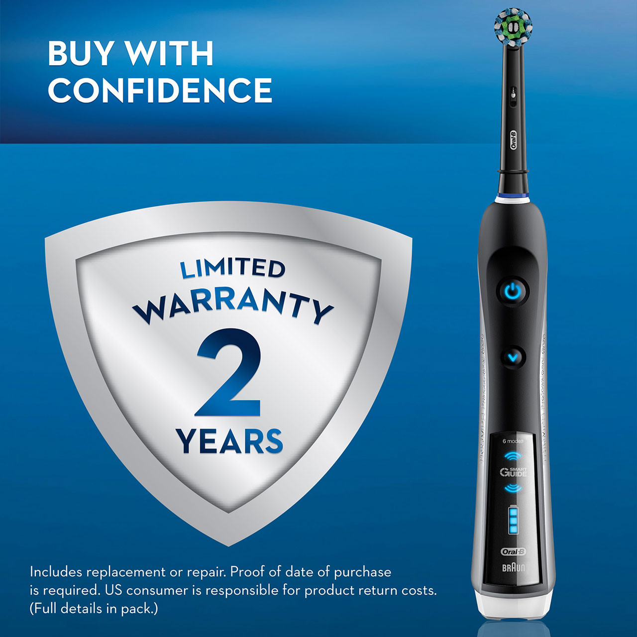 Black Oral-B Smart 5000 with Bluetooth Smart Series | SG_OB32056