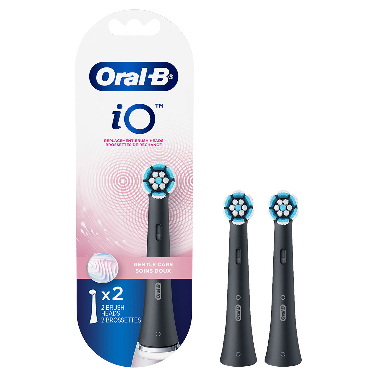 Black Oral-B iO Gentle Care iO Brush Heads | SG_OB69623