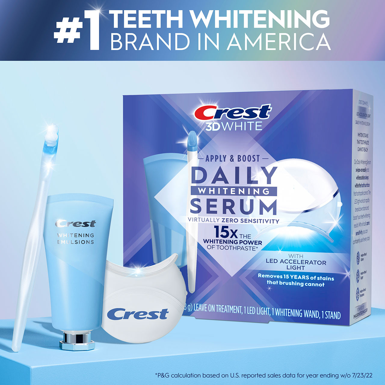 Light Oral-B Crest 3DWhite Daily Whitening Serum with LED Accessories | SG_OB44327