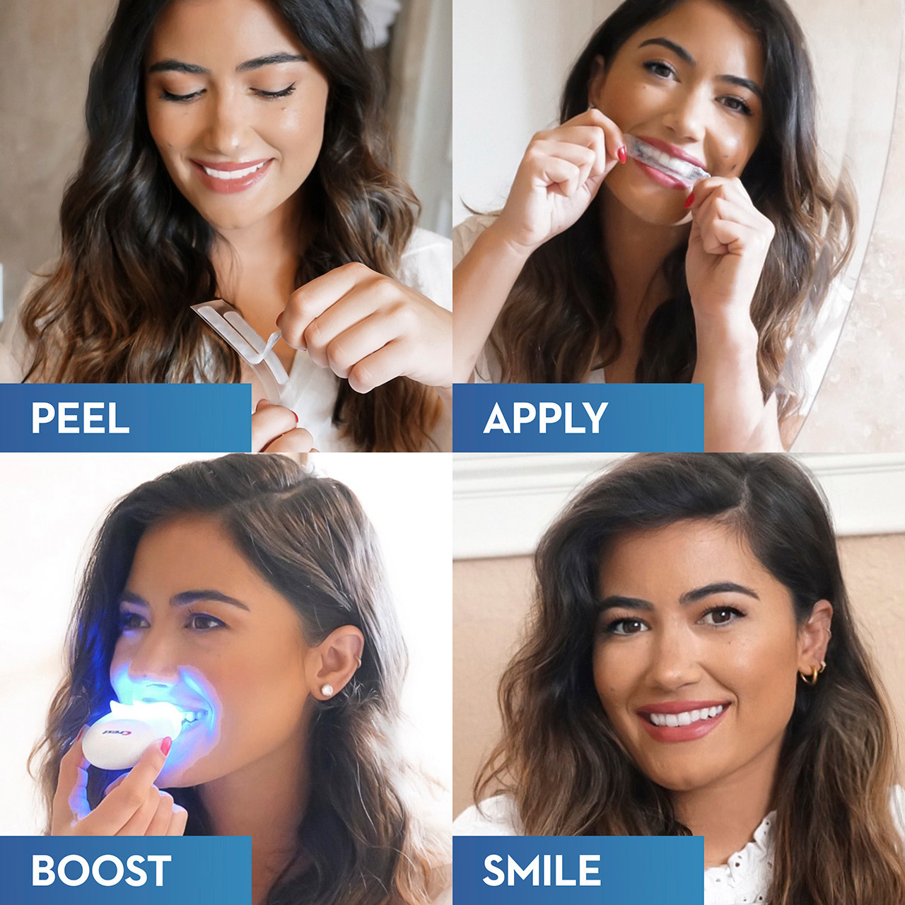 Light Oral-B Crest 3DWhitestrips Dental Whitening Kit 1 Hour Express + LED Accessories | SG_OB75871