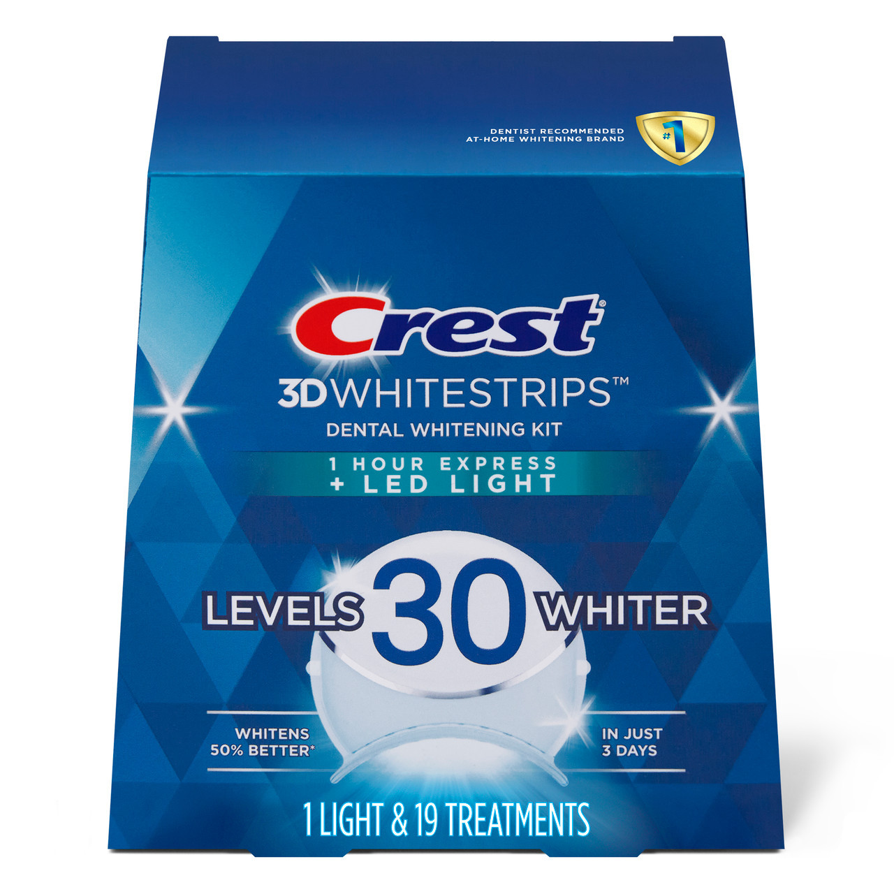 Light Oral-B Crest 3DWhitestrips Dental Whitening Kit 1 Hour Express + LED Accessories | SG_OB75871