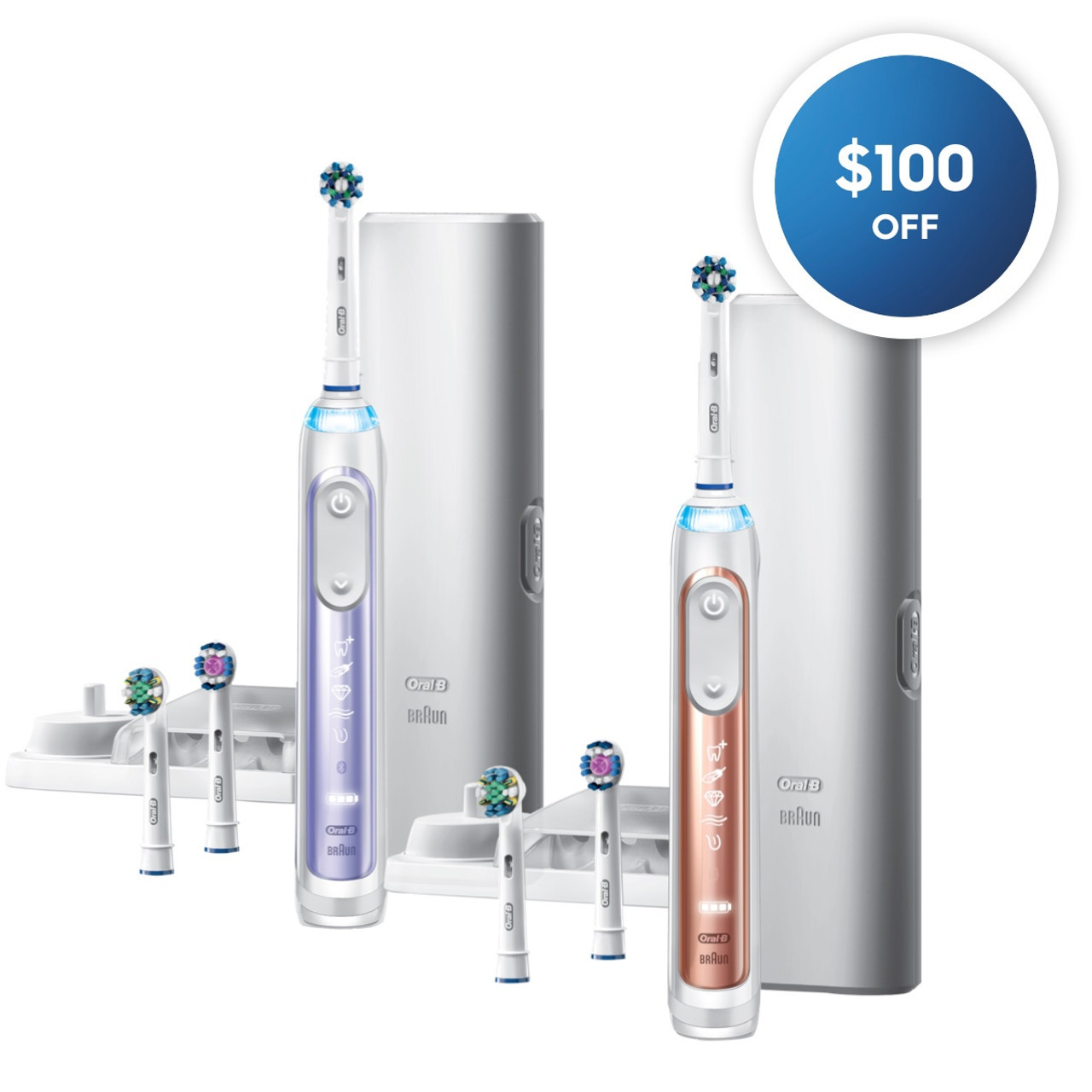 Purple Rose Gold Oral-B Genius 7500 Rechargeable Genius Series | SG_OB19376