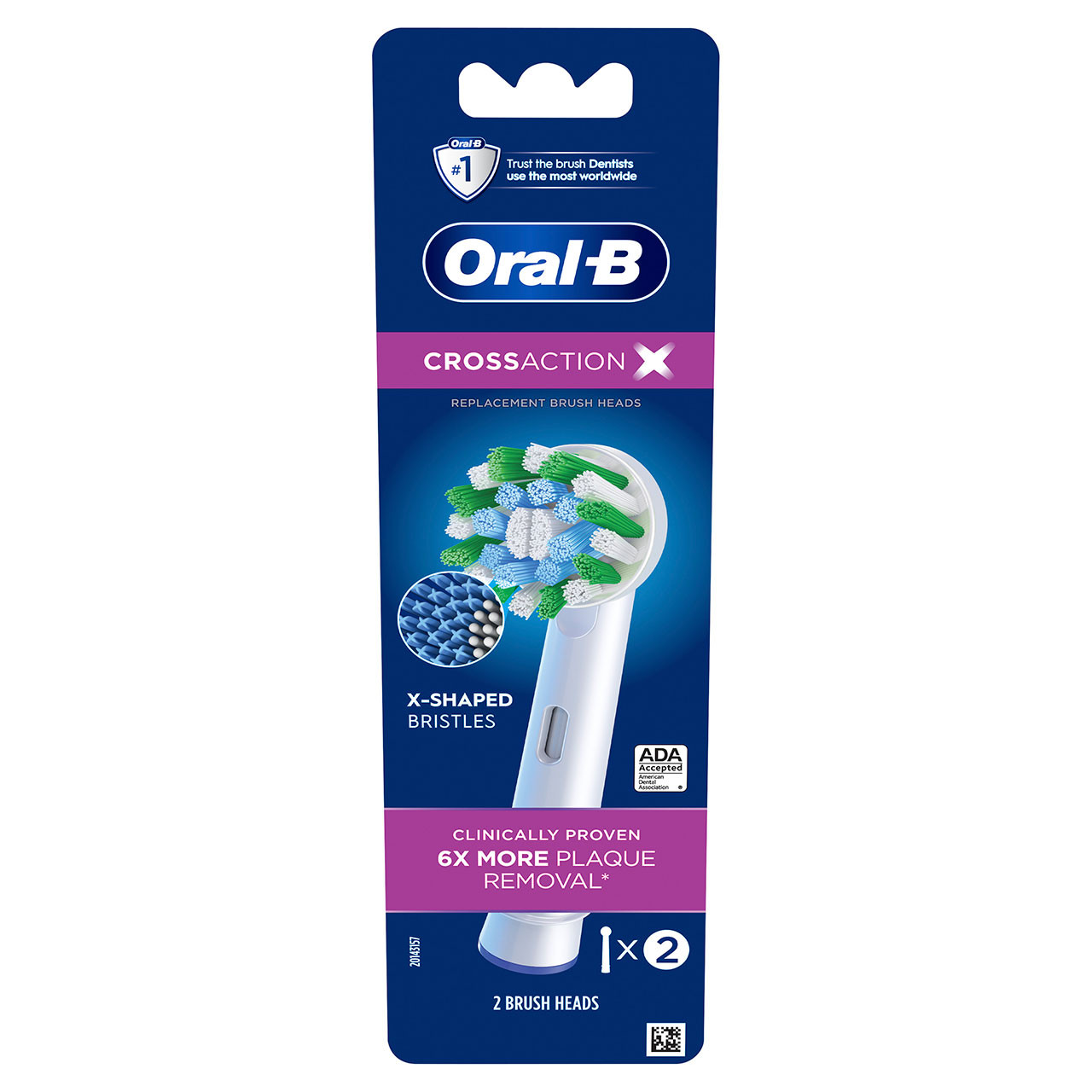 White Oral-B CrossAction X-Filament Others Brush Heads | SG_OB89422