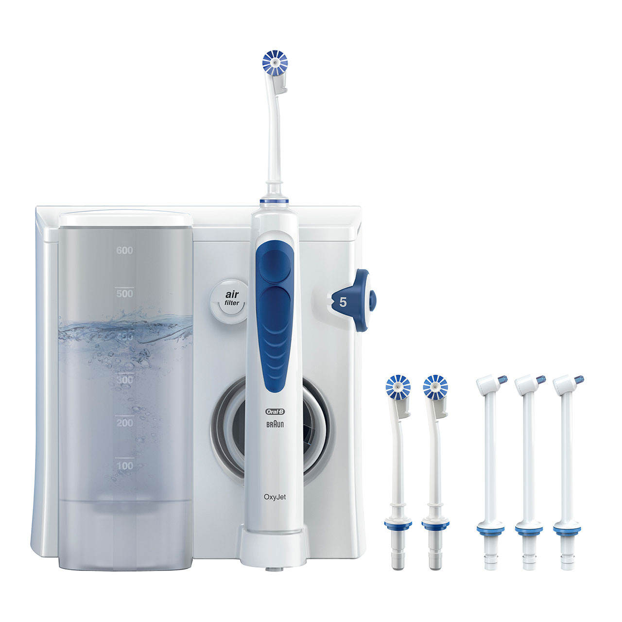 White Oral-B Water Flosser Advanced Countertop Irrigator Accessories | SG_OB20136