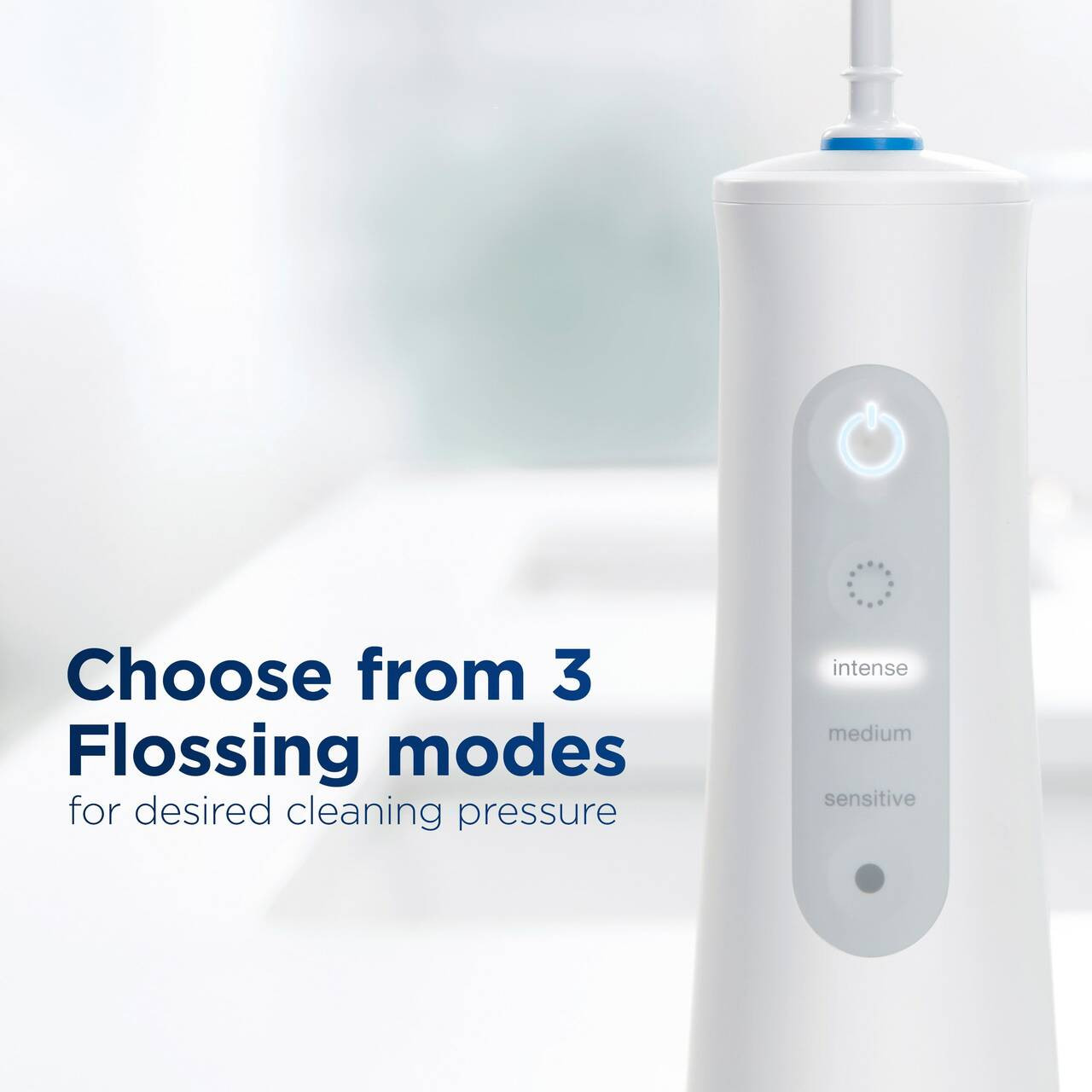 White Oral-B Water Flosser Advanced, Portable Oral Irrigator Handle Accessories | SG_OB29481