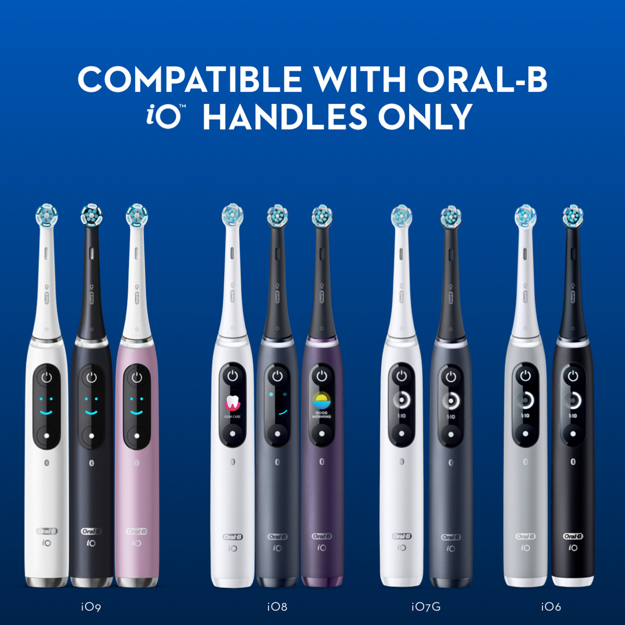 White / Black Oral-B iO Ultimate Clean iO Brush Heads | SG_OB43645