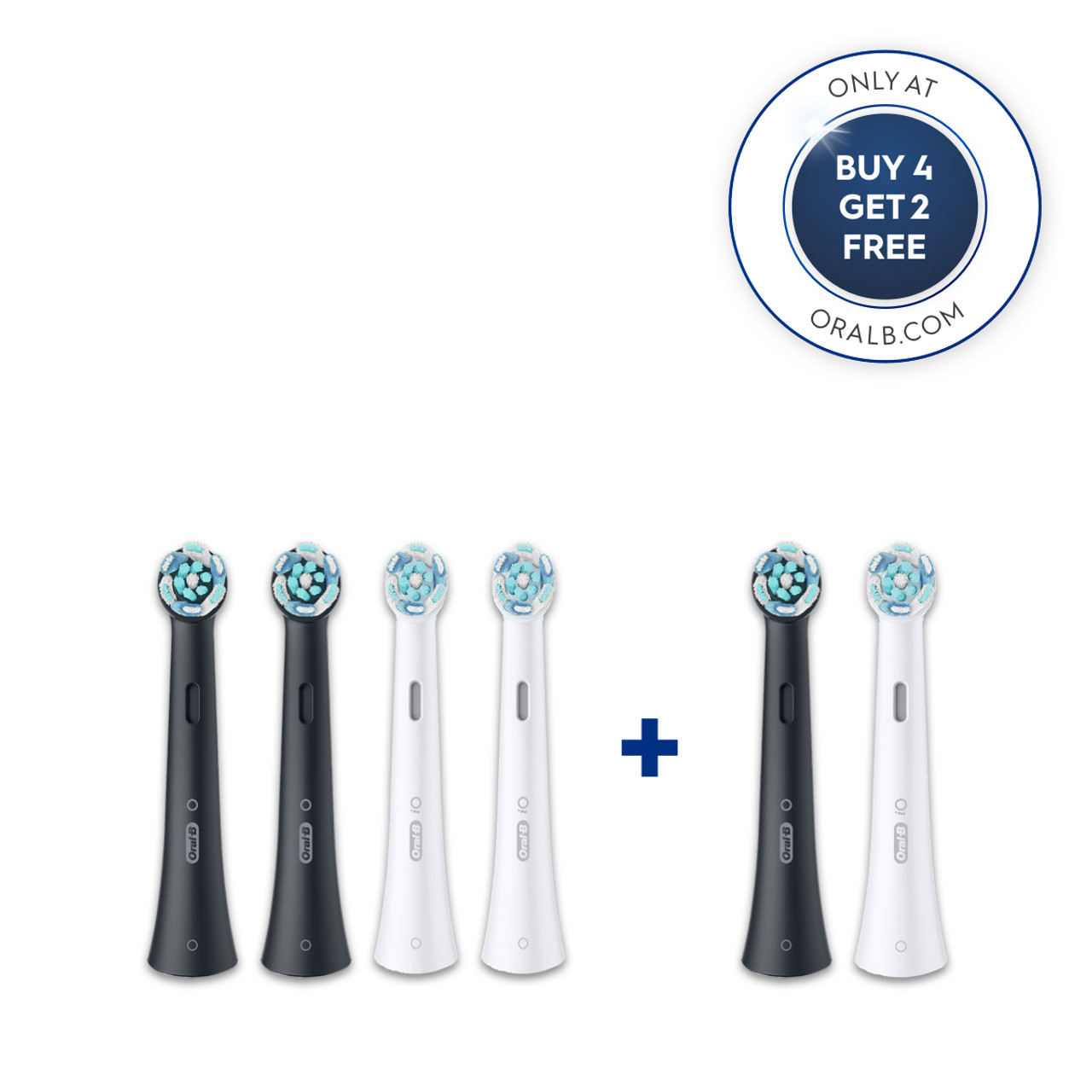 White / Black Oral-B iO Ultimate Clean iO Brush Heads | SG_OB43645